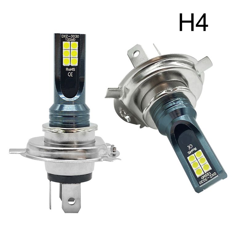 2 adet H4 H7 LED Far H11 H8 H9 H10 H1 H3 Araba Sis Ampulleri 9005 9006 Otomatik Sürüş Koşu Lambaları 12000LM 80 W 12 V_voghion.com