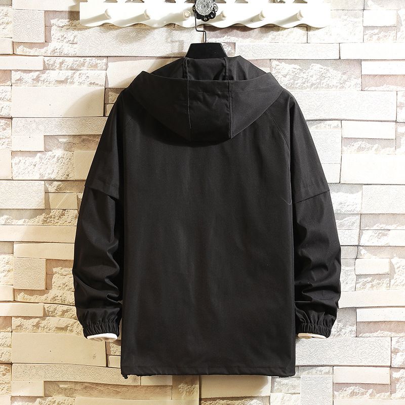 Pullover mit halbem Reißverschluss, dünner, trendiger Kapuzenmantel für Herren im Frühling und Herbst im Streetstyle, vielseitige Jacke für Herren_voghion.com