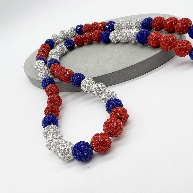 Collana da baseball per uomo e donna - Collana con ciondolo in cristallo scintillante hip hop con strass multicolore, design a 6 file di diamanti, catena regolabile_voghion.com