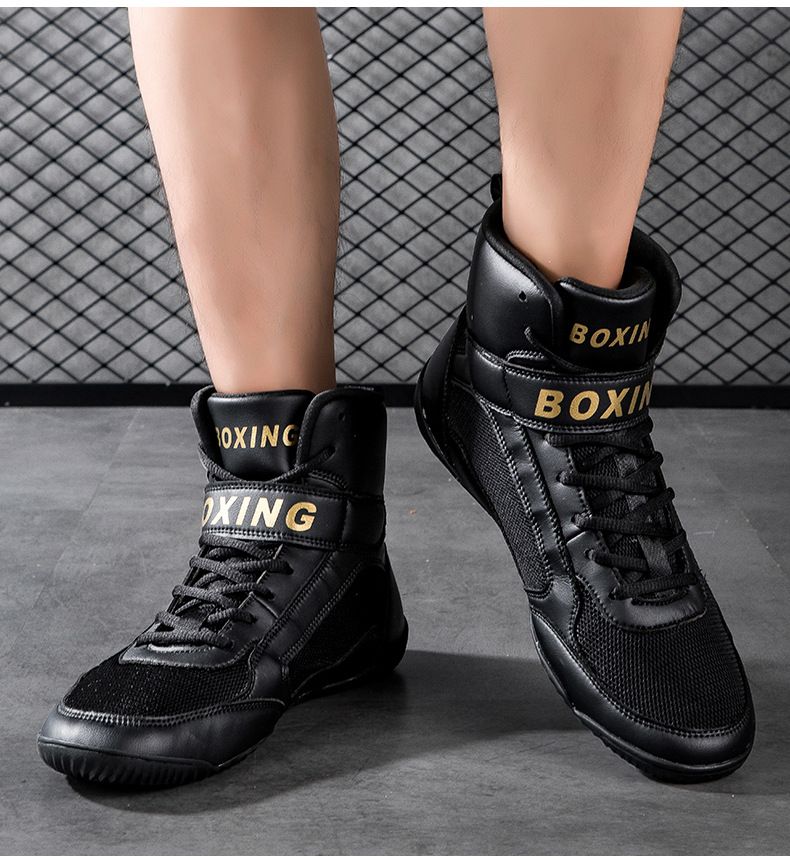 Chaussures pour enfants, chaussures d'entraînement professionnelles pour enfants, chaussures de boxe, de combat, de sanda, de lutte, de sport, de fitness, chaussures d'intérieur pour hommes et femmes_voghion.com