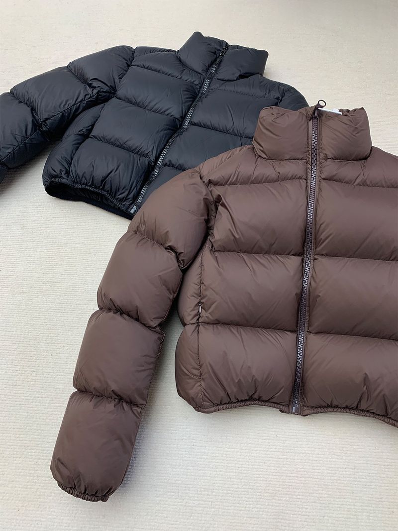 Kurze Pufferjacke für Damen, Oversize-Steppmantel mit Stehkragen, trendige Winter-Streetwear für lässigen & urbanen Style_voghion.com