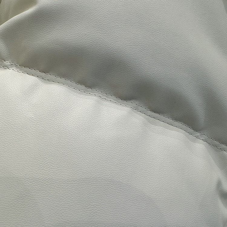 Doudoune en similicuir pour femme, manteau d'hiver court et surdimensionné, style bombardier, doudoune chaude en similicuir_voghion.com