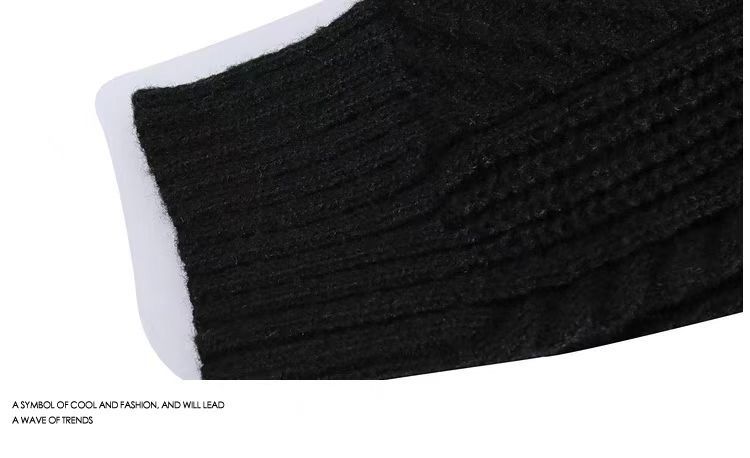 Maglione da uomo a collo alto slim fit - Pullover invernale caldo in tessuto traspirante, casual ed elegante (nero, grigio, beige)_voghion.com