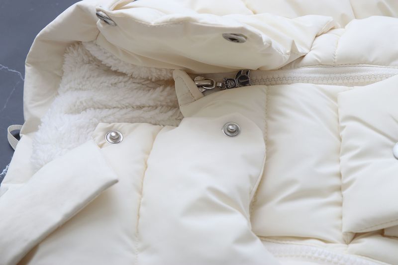 Pelele de invierno premium con capucha para bebé Mother & Kids: mono grueso acolchado de algodón para bebés y niños pequeños (66-90 cm), unisex, manga larga, con cremallera_voghion.com
