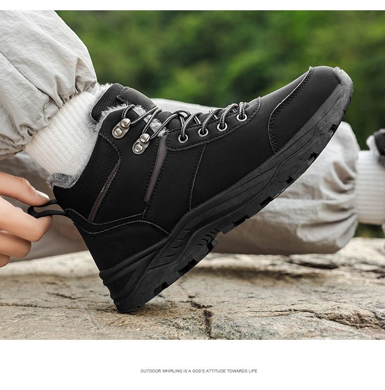 Winterschuhe aus Baumwolle, warme Herren-Schneestiefel, Outdoor-Wander- und Bergsteigerschuhe, kältebeständige Winterstiefel_voghion.com