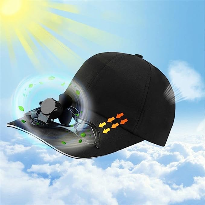 Cappello da baseball con ventola di raffreddamento Novità per esterni Cappello da campeggio per escursionismo Cappello solare solare per uomo Donna Spedizione gratuita regolabile_voghion.com