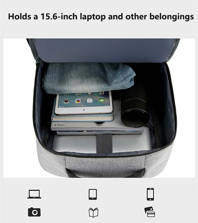 Sac à dos élégant pour hommes USB charge école sac à dos 15.6 pouces sac à dos pour ordinateur portable mâle livre sac sacs à dos étanche hommes sac à dos_voghion.com