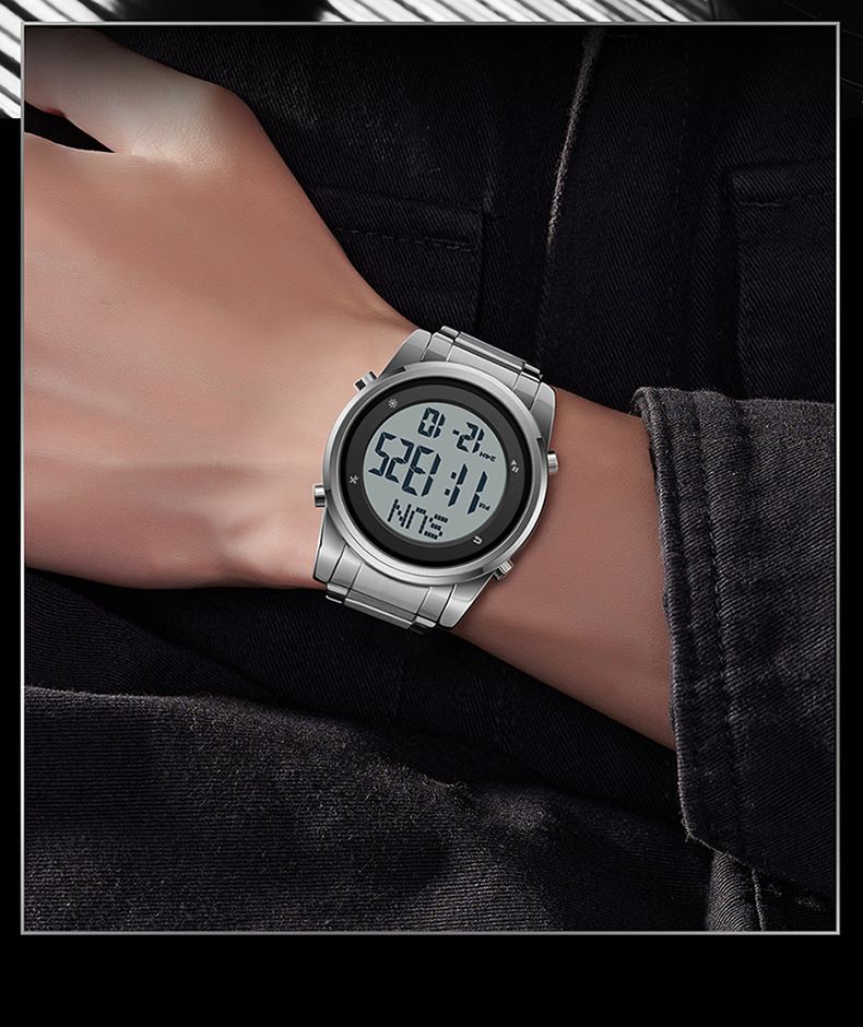 Sanda Watch Junior High School Students Men's Watch Single Display Luminous Waterproof Alarm Clock Watch_voghion.com
