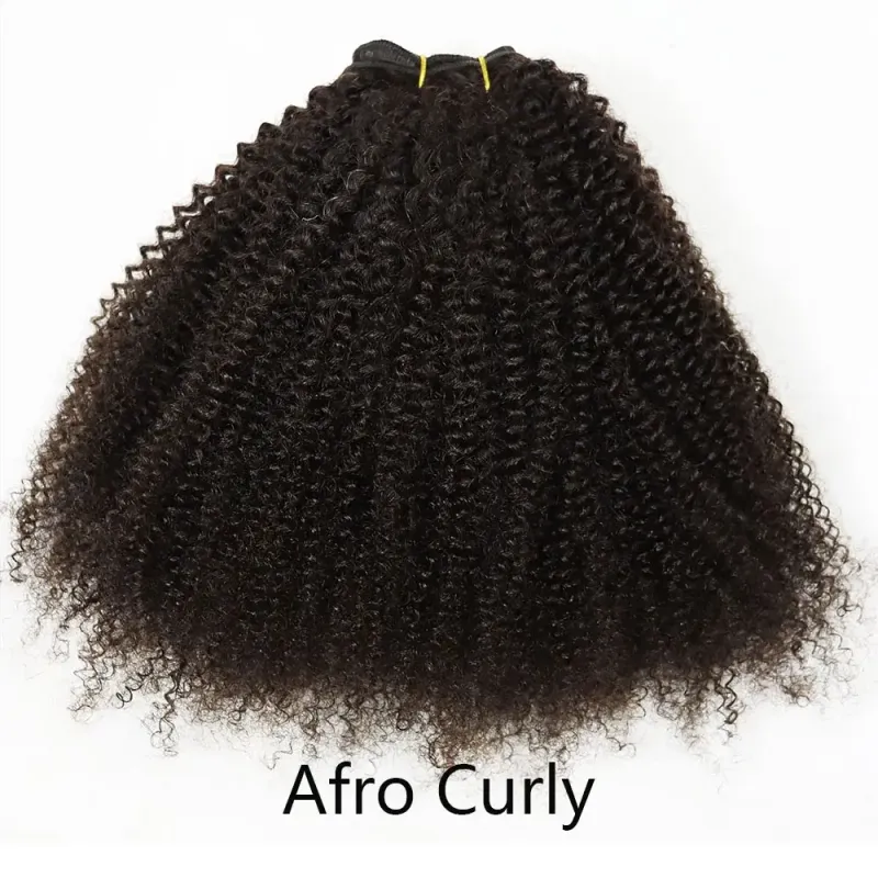 Brasilianisches Haar 4C Afro Kinky Curly Menschliches Remy Schussverlängerung Jungfrau Haar Weave Bundles_voghion.com