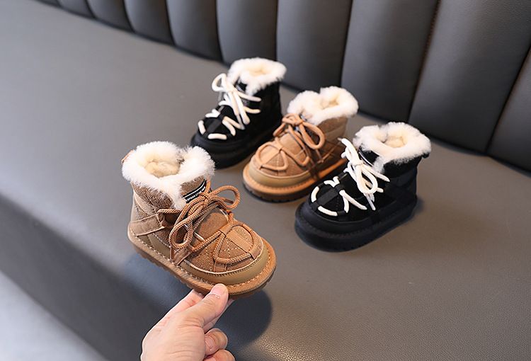 Children's Boots Winter Soft Soled Warm Snow Boots For Girls And Boys Low Top Cotton Boots For Boys_voghion.com