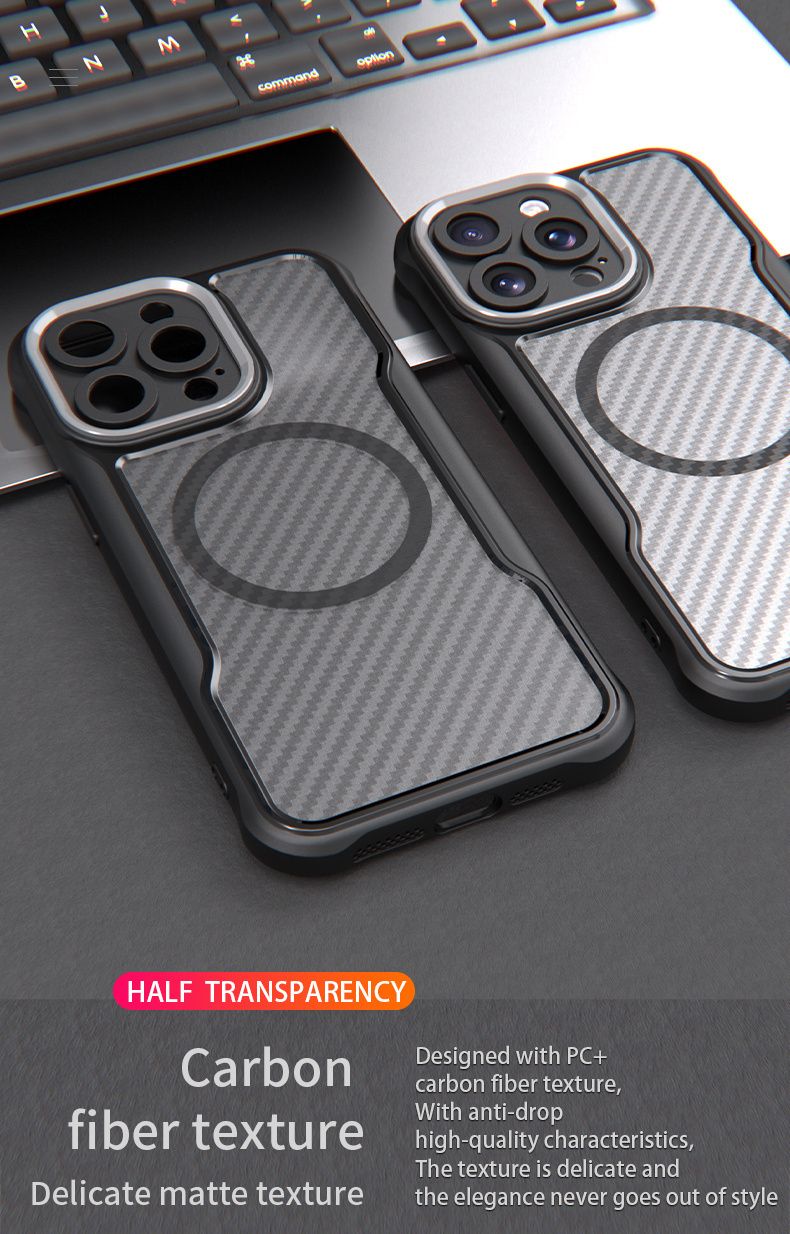 charging magnetic phone case for 15 Pro Max 15 Plus 14 Pro Max 14 Plus 13 Pro Max 12 Pro Max 11 Pro Max, Exquisite Kevlar texture, anti-fall_voghion.com