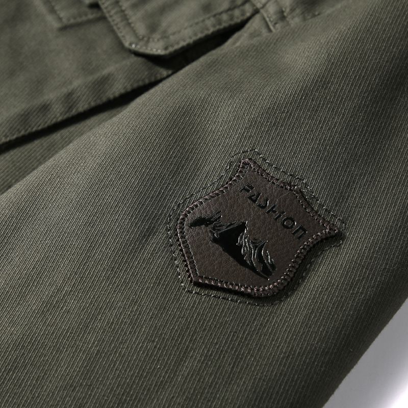 Militärische Werkzeugjacke Herren Herbst Lose Große Größe Retro Revers Verdickte Lammwolle Jacke Herrenbekleidung_voghion.com