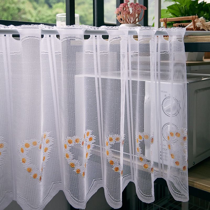 Lovely Polyester Cafe Curtains - 12 Boho Patterns (Hearts, Butterflies, Lavender), 3 Sizes, No-Sew Valance For Kitchen, Bedroom & Café_voghion.com