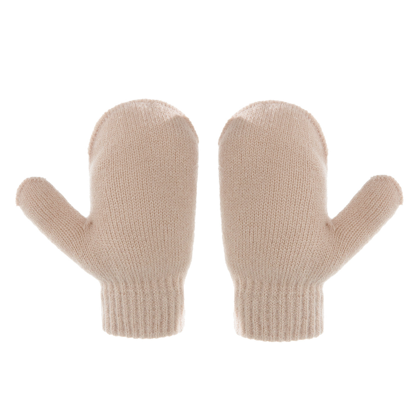 Baby clothing wool monochrome twist warm children's hat scarf gloves two or three sets_voghion.com