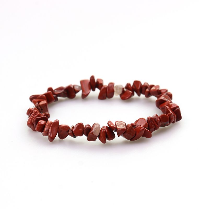 Bracelet en agate et améthyste curative – Pierres précieuses naturelles irrégulières, bijou extensible équilibrant les chakras (réglable de 19 cm, coffret cadeau)_voghion.com