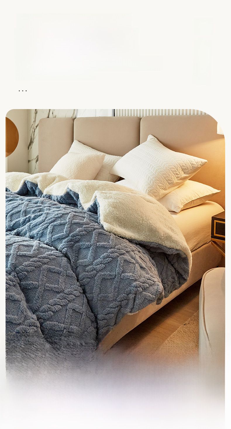 Double-layer thickened Tower velvet blanket lambswool sofa blanket office nap air conditioning children's blanket quilt cover_voghion.com