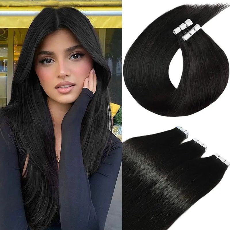 Parrucca Capelli interi Film Capelli PU Capelli Nastro In Capelli umani Europei e americani Transfrontalieri Capelli veri Capelli Capelli_voghion.com