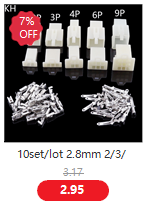 1set 2.8mm 2/3/4/6/9 Pin Automotive Quick Connection Electrical Wire Connector Male Female Cable Terminal Plug Kits_voghion.com