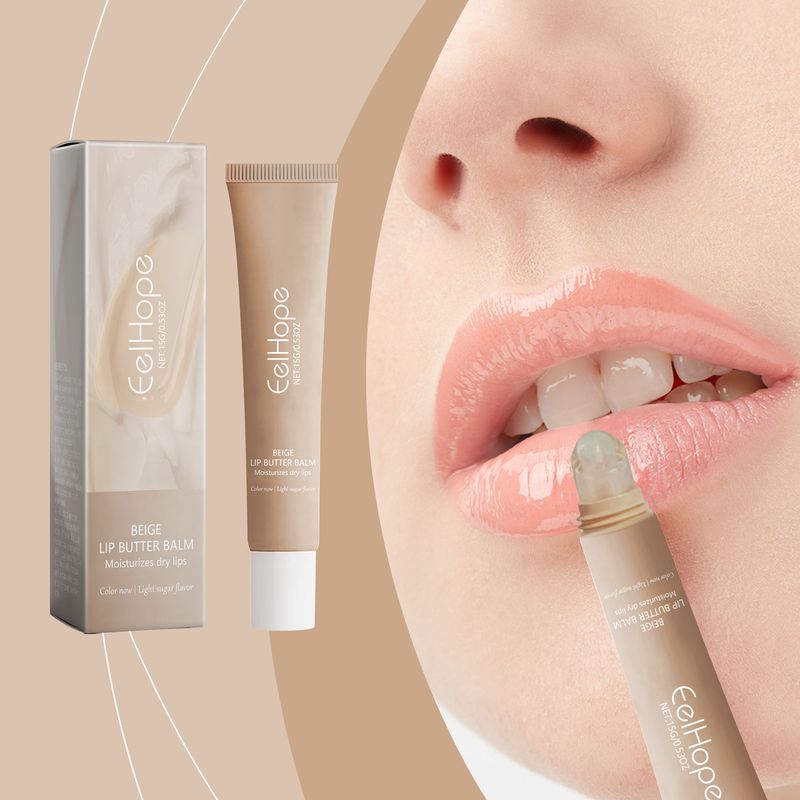 Moisturizing Moisturizing Beige Lip Balm, Nourishing Moisturizing Water Locking Lip Skin Moisturizing Care_voghion.com