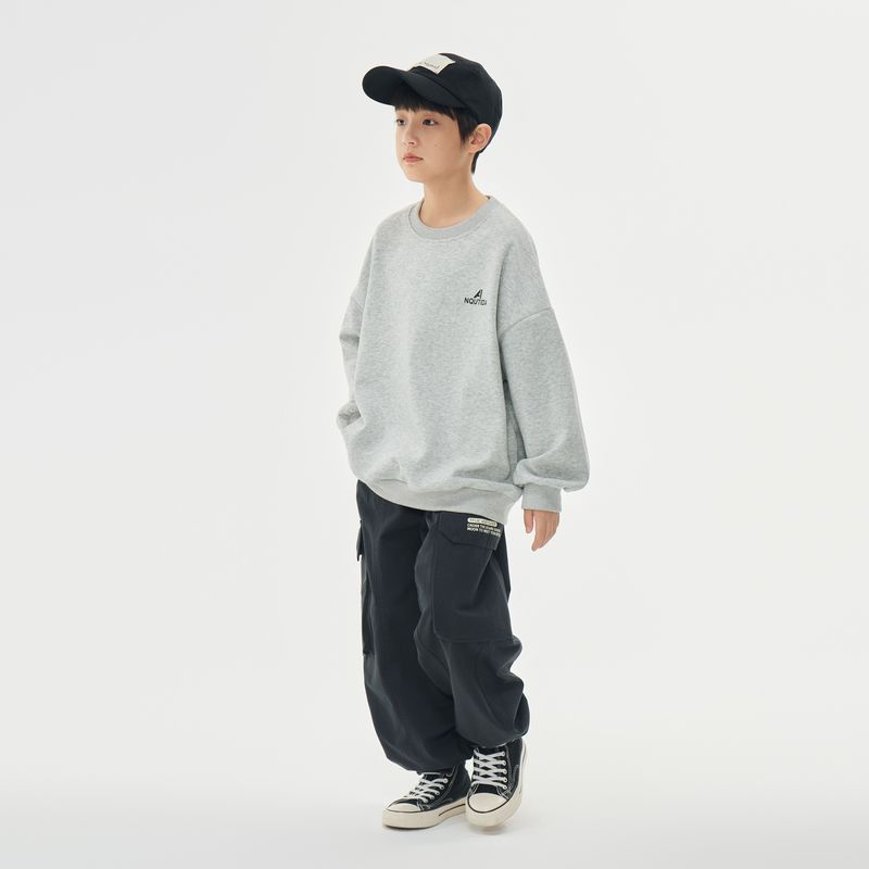 Kinderkleidung Buchstaben bedruckte Freizeithose mittlerer und großer Overall_voghion.com