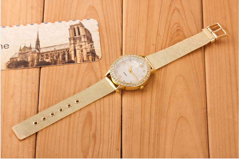 Nouvelle montre la plus vendue, maille de diamant brillante à la mode avec lignes, montre miroir de ligne de soleil en marbre pour femmes_voghion.com