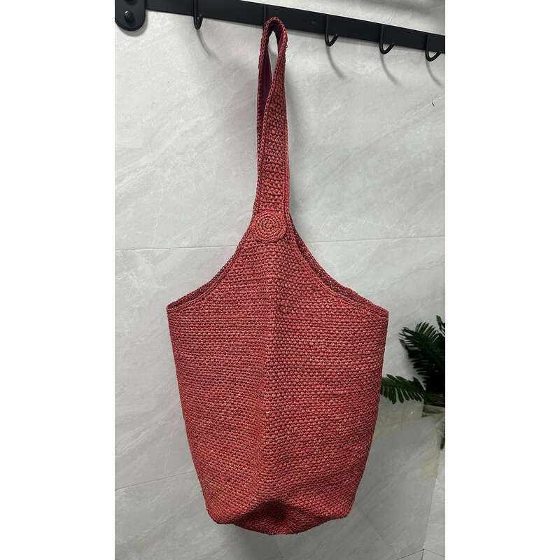 Handgewebte Raffia-Schultertasche für Damen zum Strand und Reisen_voghion.com