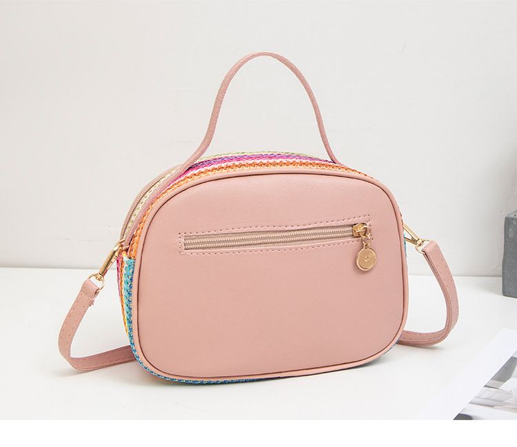 Women's Bag New Ladies Bag Straw Colored Hand Held Sequined Ladies Messenger Bag_voghion.com