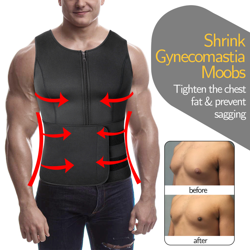 Girovita da uomo Canottiera da allenamento Canotte modellanti Camicia a compressione Intimo dimagrante Body Shaper Grasso_voghion.com