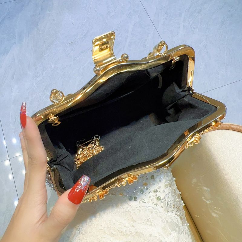 Elegant Dress Rhinestone Handbag Inlaid Chain Cheongsam Handheld Evening Single Shoulder Crossbody Bag_voghion.com