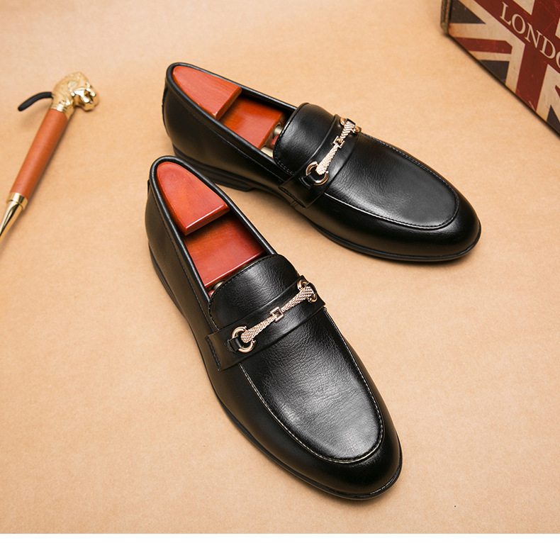 Miesten Oxford Dress Kengät Slip-On Loafers Business Casual Derby Kengät Muoti teräväkärkiset nahkakengät_voghion.com