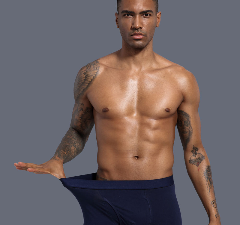 Men's Underwear Pure Cotton Men's Boxer Briefs Extended Opening Style Sports Solid Color_voghion.com