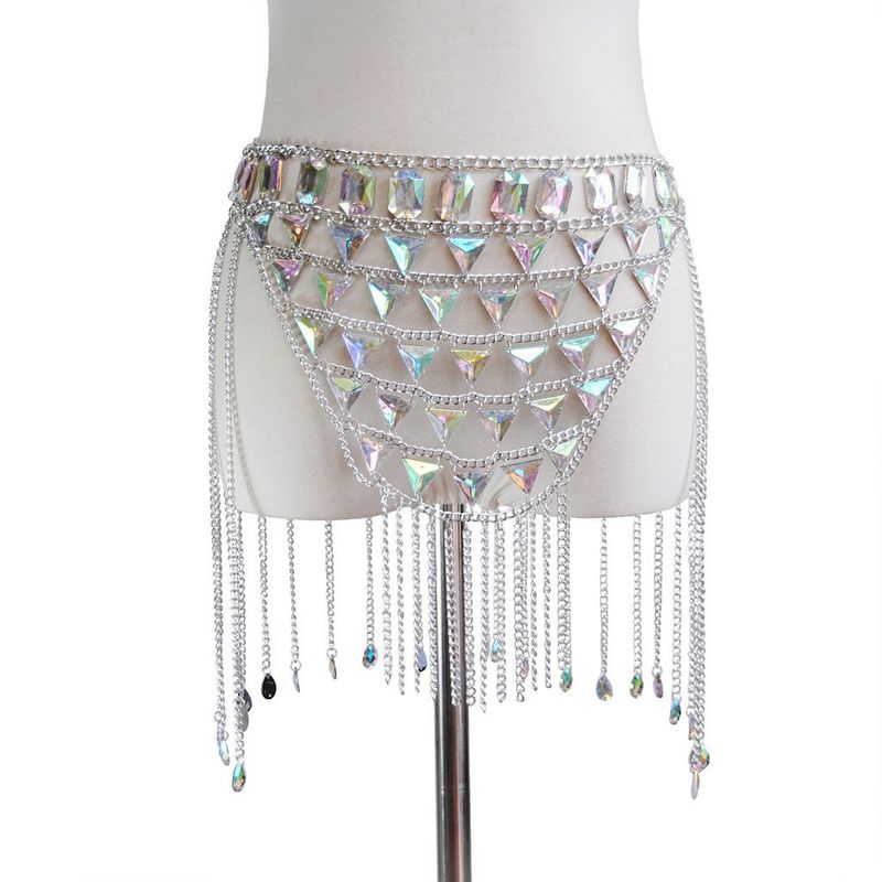 Gioielli di tendenza della moda estiva, vendita calda, con giunture in acrilico brillante, gonna con catena per la vita_voghion.com