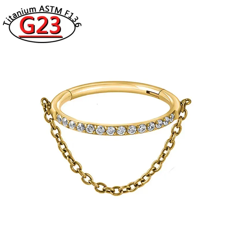 G23 Anello in cartone con anello al naso e capezzolo, ombelico, orecchini indiani perforati, gioielli per il corpo Y241210_voghion.com