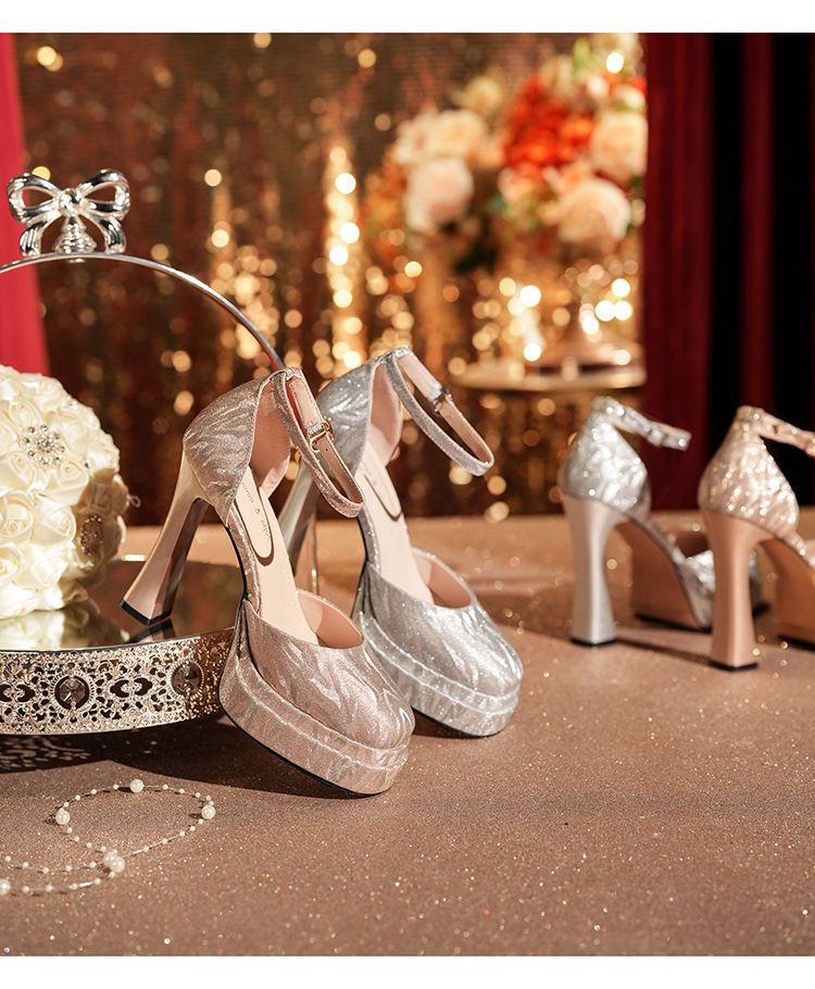 Y9797-6 Tacco grosso con cinturino cavo e plateau impermeabile Mary Jane Lolita con motivo pelle di tigre, tacchi alti versatili_voghion.com