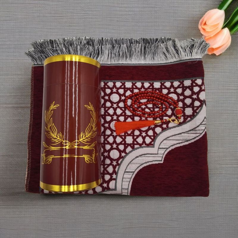 Hemtextil Bönefilt Rosenkranscylinder Presentask Presentset Resefilt Tasbi_voghion.com