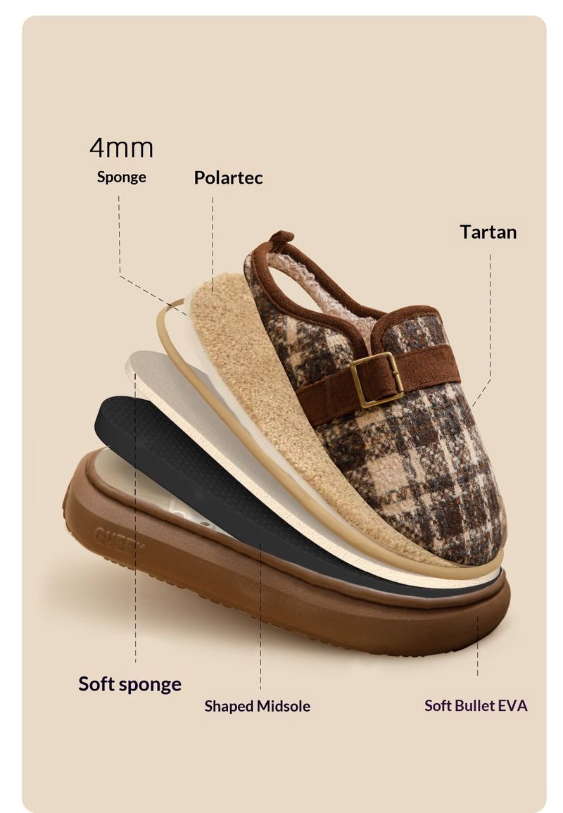 Glide Umstands-Hausschuhe für Damen, Herbst/Winter, dicke Sohle, warm und flauschig, aus Baumwolle, auch für Herren_voghion.com