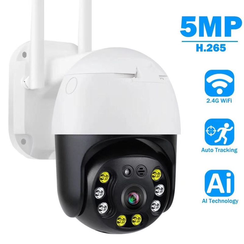 Home HD Security Dome Camera Outdoor Night Vision Full Color WiFi Network Monitor_voghion.com