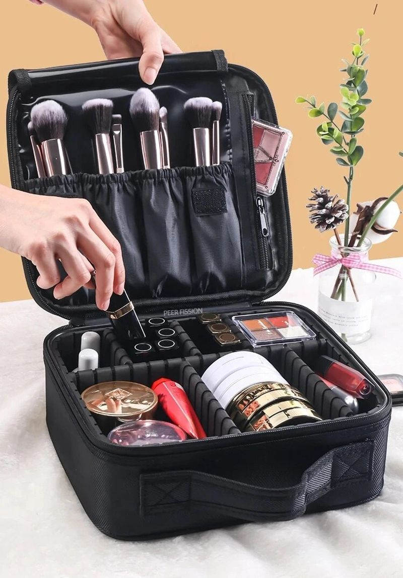 Neue Oxford-Stoff-Make-up-Tasche mit großem Fassungsvermögen und Fächern für Damen, Reise-Kosmetiketui_voghion.com