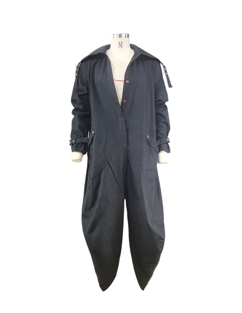 Women's Clothing New Style Temperament Niche Personality Leisure Large Lapel Medium And Long Windbreaker Jacket_voghion.com