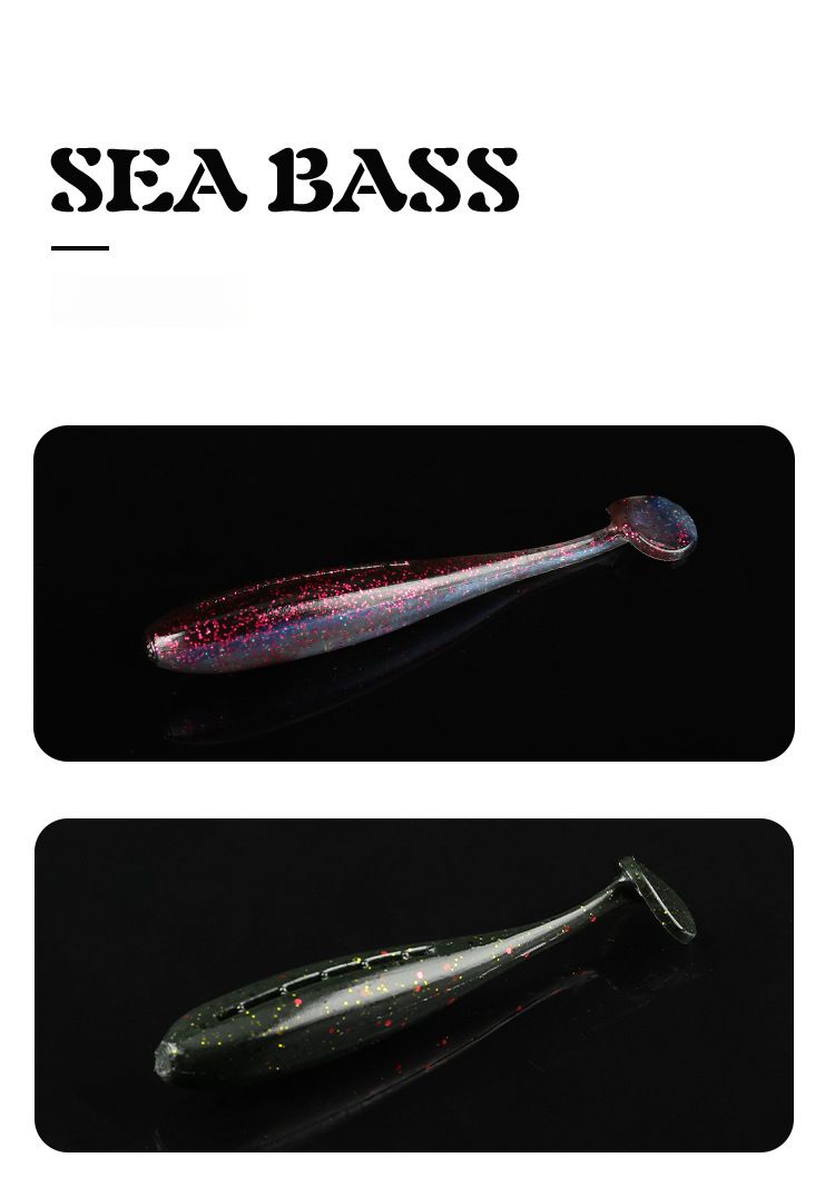 BEARKING Bass Fisherman Fishy Smell Fish Lure Saltwater T-tail Soft Worm Lead Head Hook Bait_voghion.com