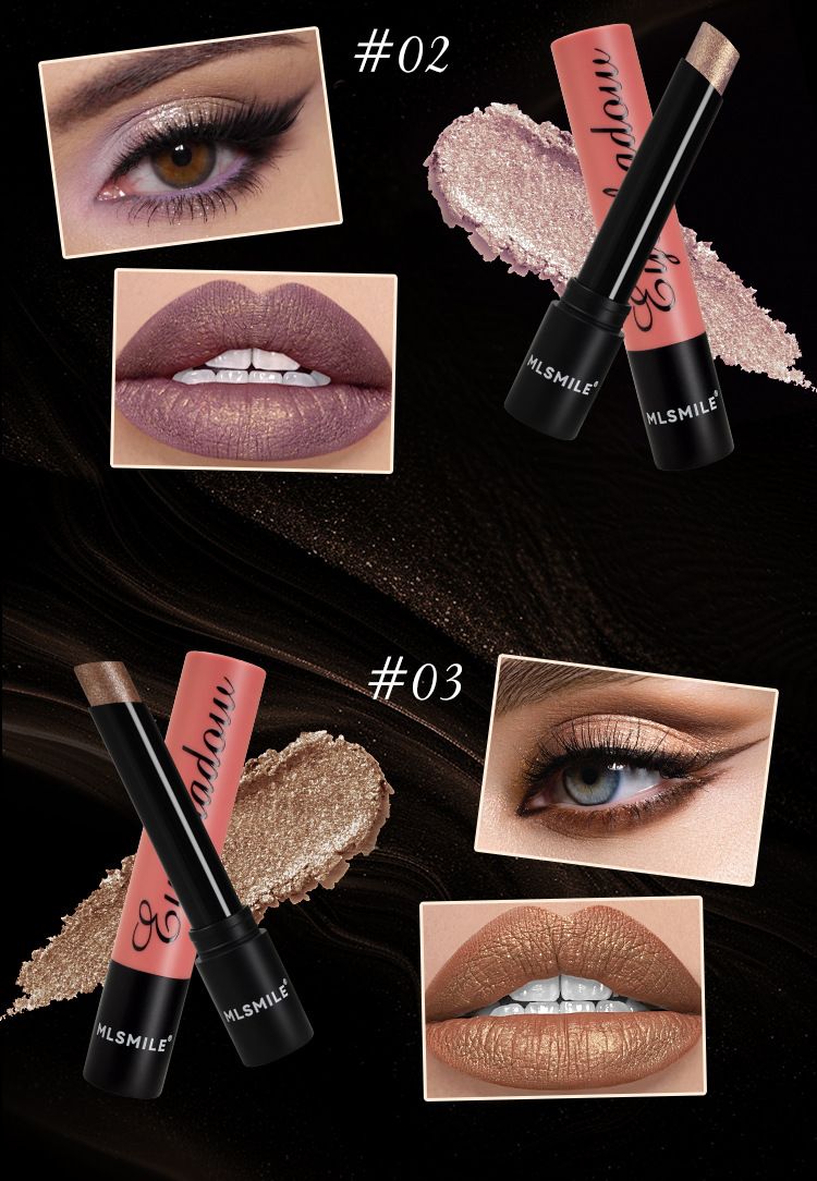 Lipstick eyeshadow stick Lazy eye makeup waterproof non-smudging pearl eyeshadow lying silkworm pen_voghion.com