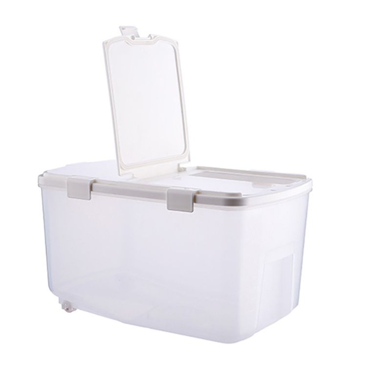 Big Size Transparent Plastic Rice Storage Box Jar Container Cans For Bulk Cereals For Kitchen Organizer Boxes Accessories_voghion.com