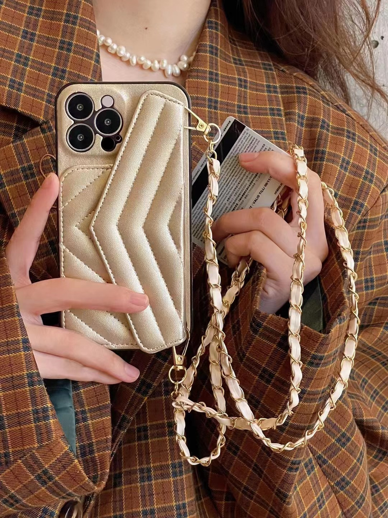 Mobile phone case for Apple 14promax mobile phone case, diagonal rhombus iphone13pro anti-fall sleeve, card 12p coin purse_voghion.com
