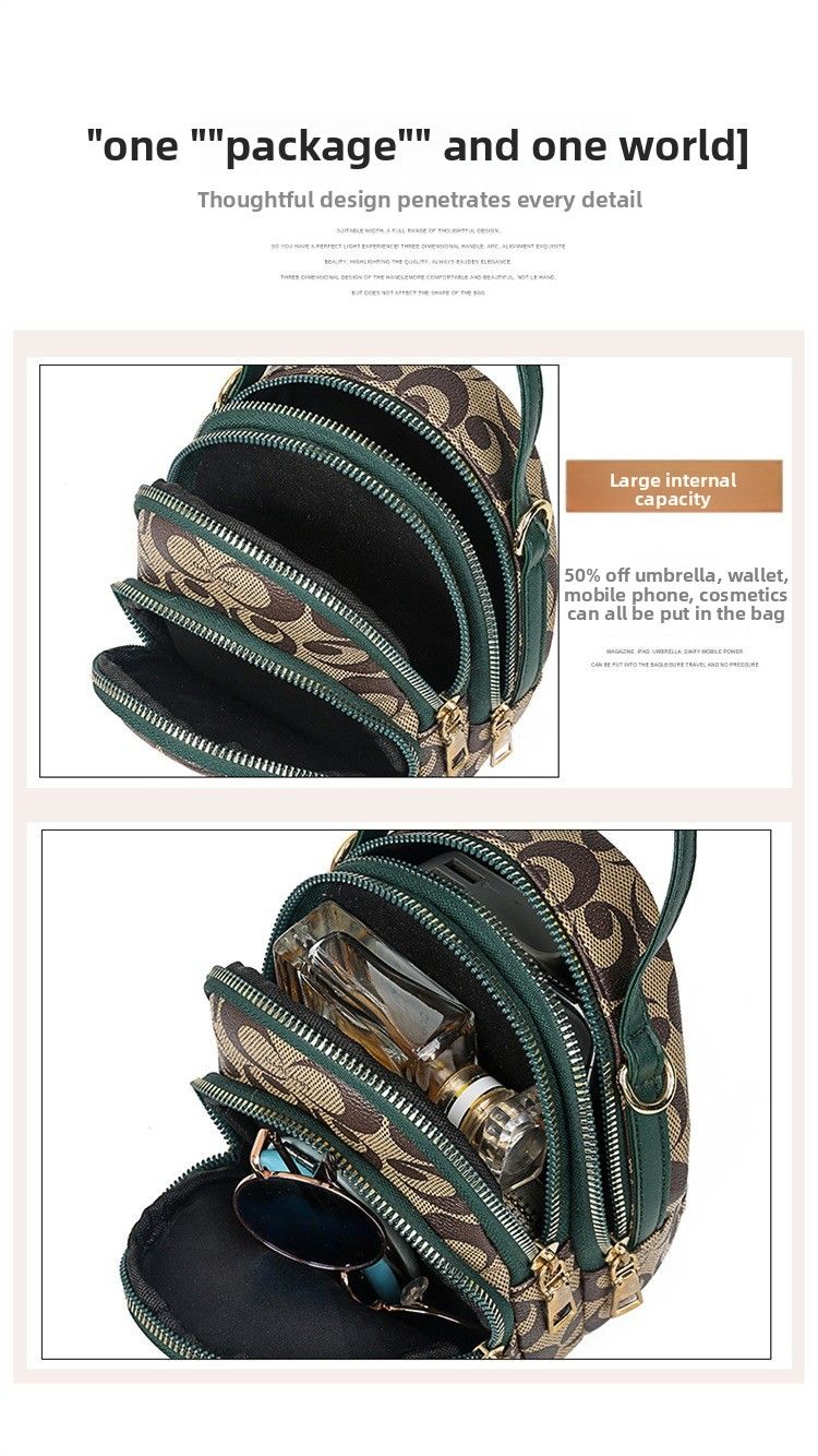 Three-layer Mobile Phone Small Bag, Women's Bag, Messenger Bag, Versatile Soft Leather Bag, Shoulder Bag, Handbag._voghion.com