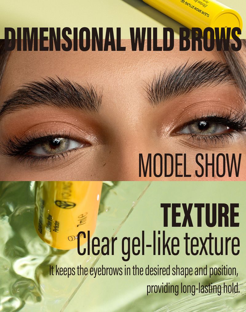 Şekillendirici Şeffaf Doğal Üç Boyutlu Kaş Jeli Büyük Fırça Başlığı_voghion.com