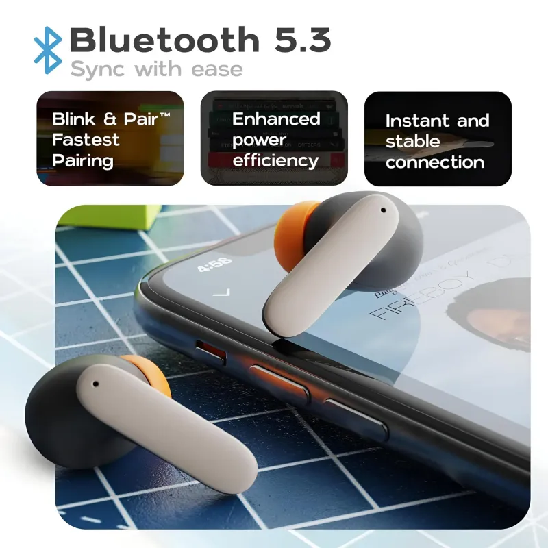 TWS Wireless Bluetooth Earphones Bluetooth 5.4 Ultra-low Latency Dual Microphone ENC Noise Cancelling In Ear Bluetooth Earphones_voghion.com