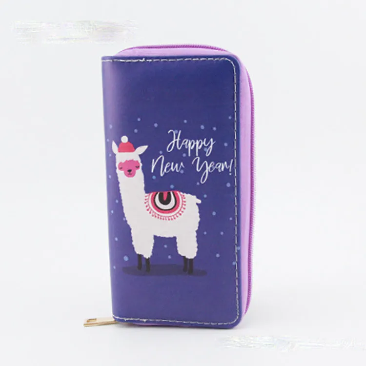 Baby Christmas elk Alpaca Print Coin Purse cartoon Xmas deer Alpacasso children wallet 12 styles women Hand bags C5223_voghion.com