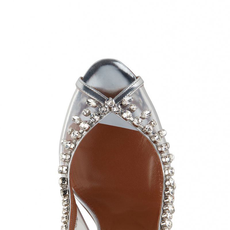 2025 Spring And Summer New Open-toe Transparent Strap High-heeled Single Shoes_voghion.com