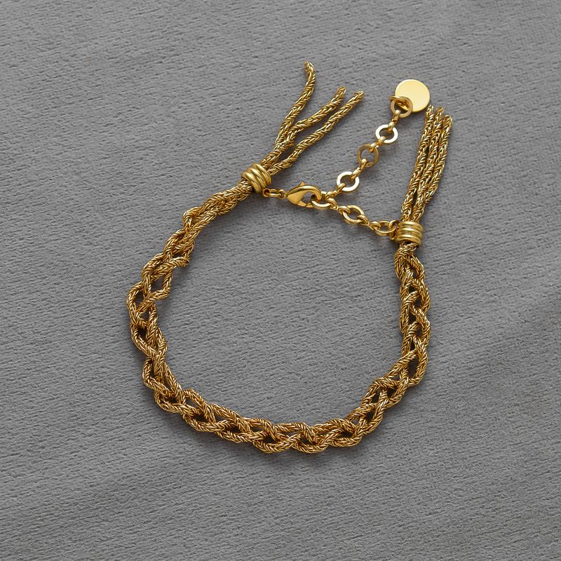 Twisted Braided Bracelet New Winter Style Light Luxury Retro Personality Ins Style High End Twisted Braided Bracelet_voghion.com