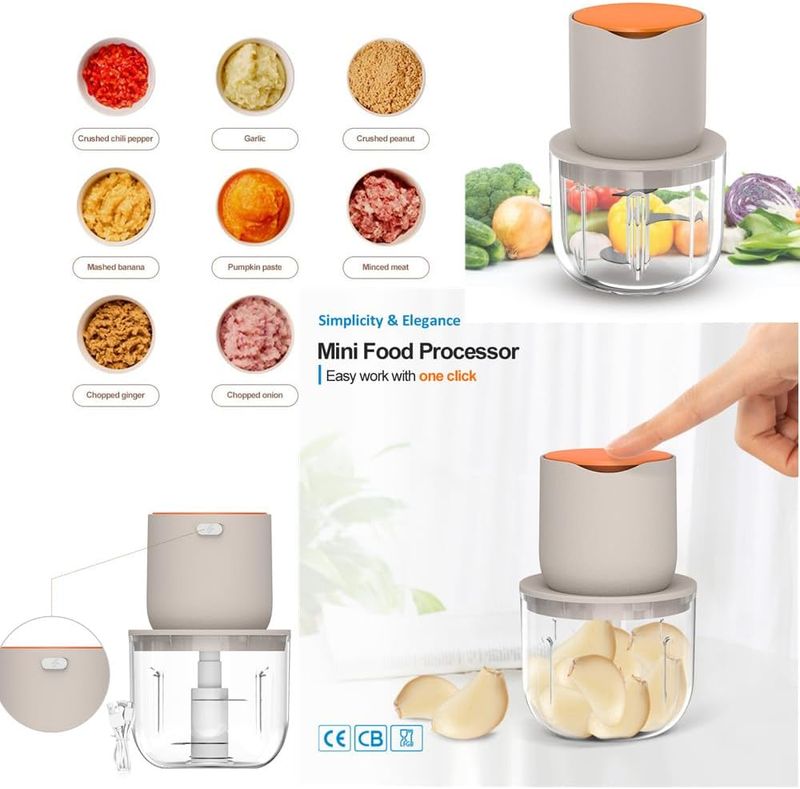 Electric Meat Grinder - Transparent Cup For Meat & Veggies_voghion.com